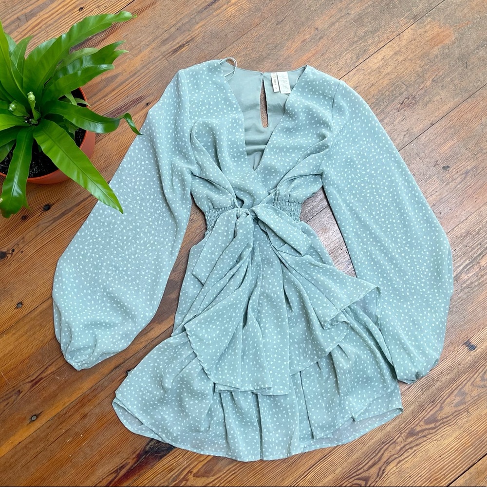 Polka dot layered romper
